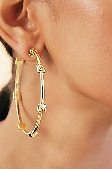 Gold Finish Brass Earrings
