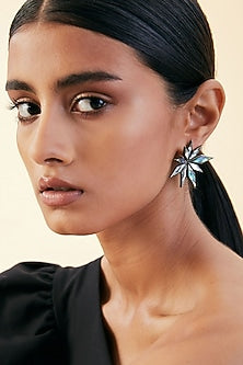 Gold Finish Mirror Earrings