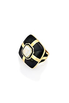 Gold Finish Amethyst Ring