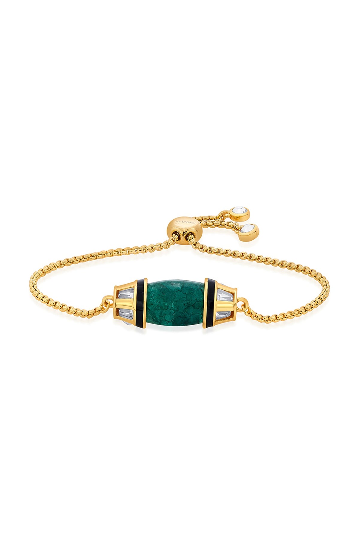 Gold Plated Quartz & Mirror Bracelet