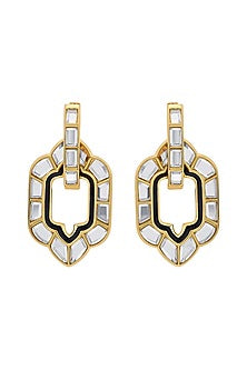 Gold Plated Mirror Stud Earrings