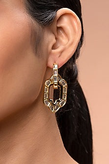 Gold Plated Mirror Stud Earrings