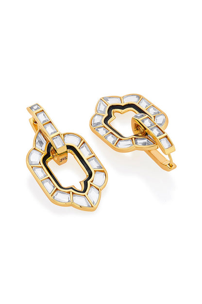 Gold Plated Mirror Stud Earrings