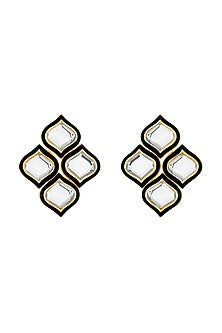 Gold Plated Mirror Stud Earrings