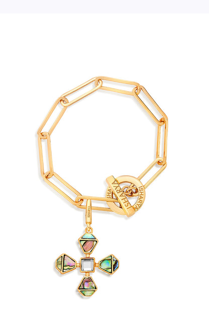 Gold Finish Link Bracelet