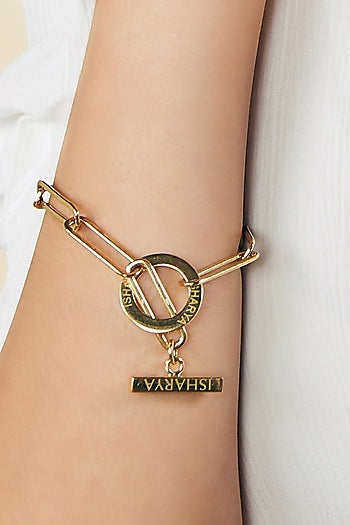Gold Finish Link Bracelet
