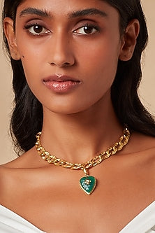 Gold Finish Heart Charm