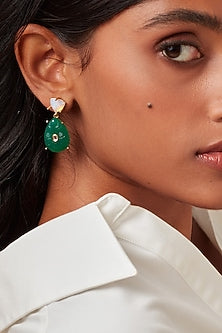 Gold Finish Libra Earrings