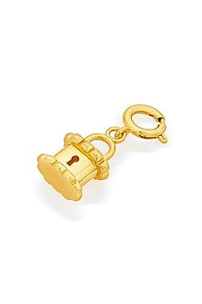 Gold Finish Key Charm