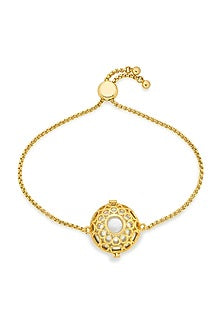 Gold Plated Pearl & Crystal Bracelet