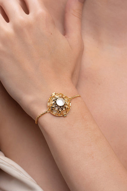 Gold Plated Pearl & Crystal Bracelet