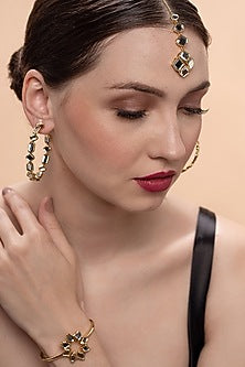 Gold Plated Mirror Maang Tikka