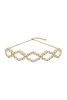 Gold Plated Mirror Choker Necklace
