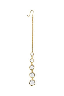Gold Plated Mirror Maangtikka