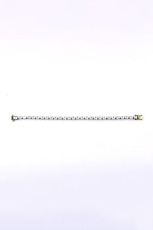 Gold Finish Swarovski Tennis Bracelet In Sterling Silver