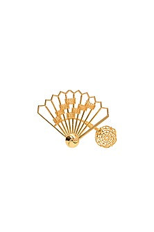 Yellow Gold Finish Oriental Fan Ring