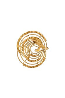 Yellow Gold Finish Twirl Ring