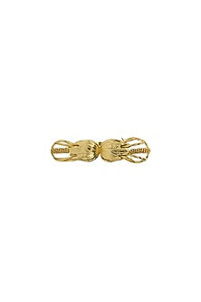 Gold Finish Pearl Rose Bud Ring