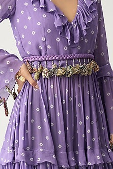 Lilac Nylon Braided Necklace