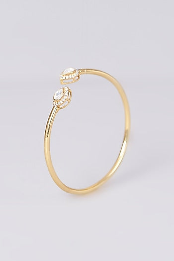 Gold Plated Handcrafted Bangle In Sterling Silver