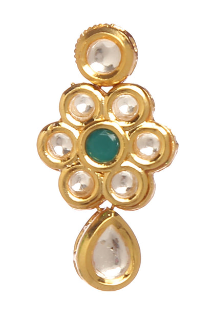 Flower Kundan Embellished Necklace Set 