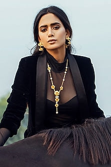 Gold Finish Pearl Necklace