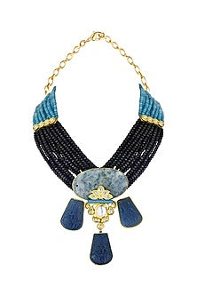 Gold Finish Kundan Polki Necklace
