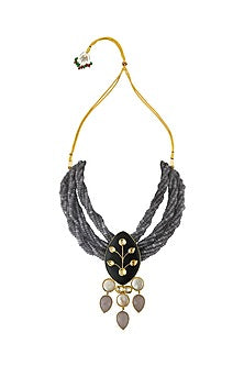 Gold Finish Baroque Pearls Necklace