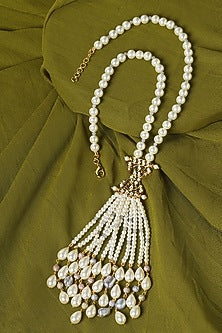 Gold Finish Shell Pearl Handcrafted Necklace