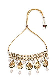 Gold Finish Hydro Kundan Polki Necklace