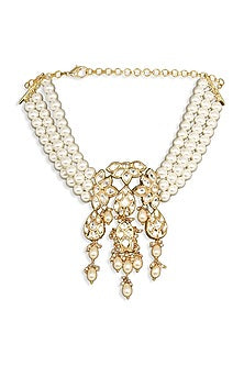 Gold Finish Layered Necklace Set