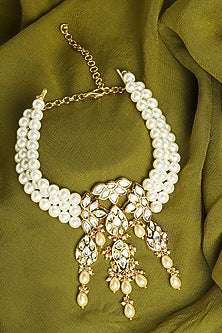 Gold Finish Layered Necklace Set