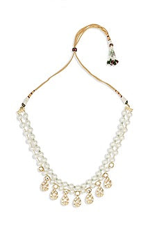 Gold Finish Pearl Hand-Made Necklace