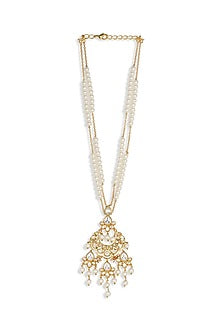 Gold Finish Hydro Kundan Polki Handcrafted Necklace