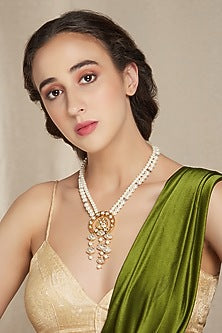 Gold Finish Meenakari Layered Necklace