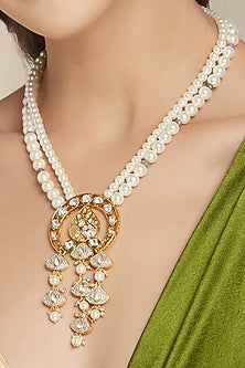 Gold Finish Meenakari Layered Necklace