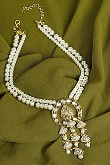 Gold Finish Meenakari Layered Necklace