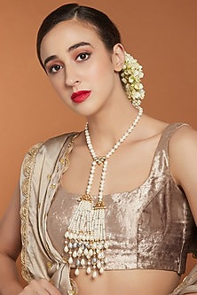 Gold Finish Hydro Kundan Polki Necklace