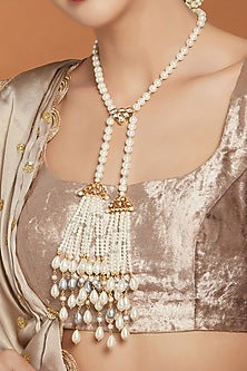Gold Finish Hydro Kundan Polki Necklace