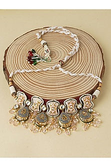 Gold Finish Meenakari Necklace Set