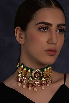 Gold Finish Handcrafted Choker Necklace