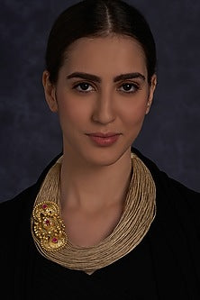 Gold Finish Pendant Necklace