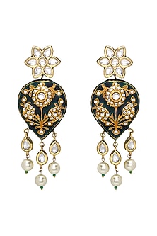 Gold Plated Meenakari Polki Earrings