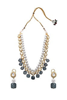 Gold Finish Meenakari Necklace Set