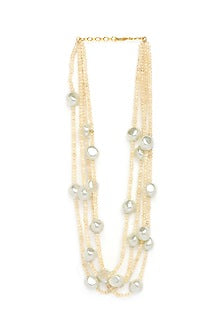 Gold Finish Beads Necklace
