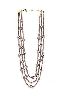 Gold Finish Agate Beads Necklace