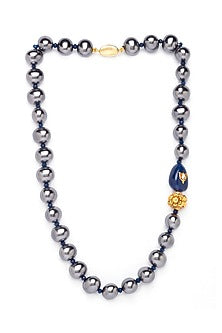 Gold Finish Shell Pearls Necklace