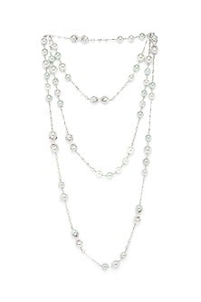 White Finish Layered Necklace