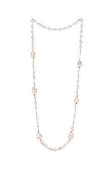 Gold Finish Baroque Pearls Necklace