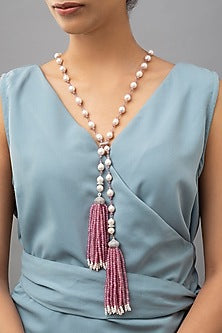White Finish Shell Pearls Necklace
